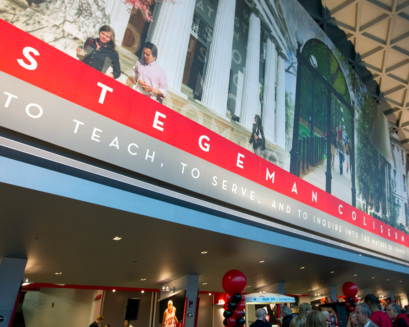 Stegeman Coliseum is located next door to the UGA Hotel 