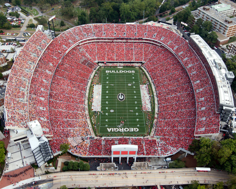 Sanford Stadium located steps from the UGA Hotel 