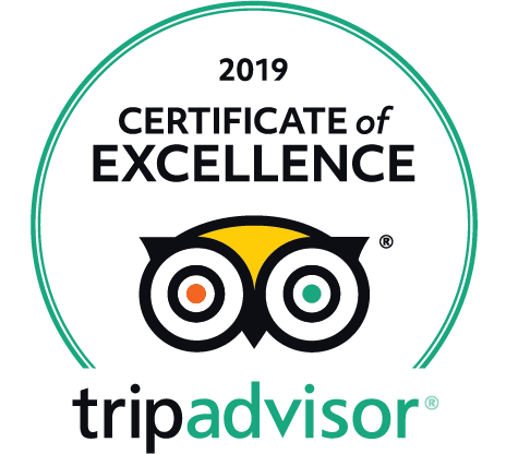 2019 Certificate of Excellence from TripAdvisor