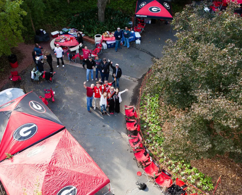 Tailgating on gameday during Football Weekends at the UGA Hotel