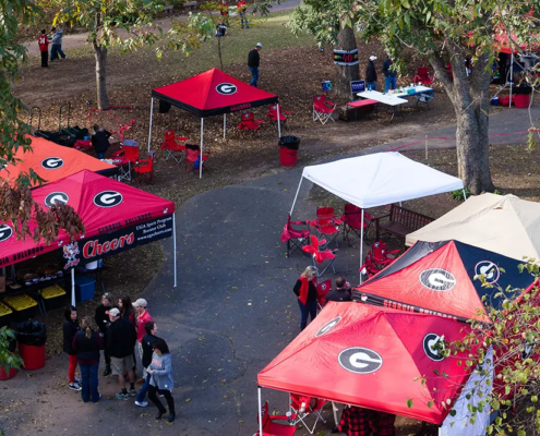 Tailgating on gameday during Football Weekends at the UGA Hotel