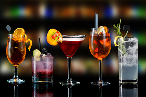 selection of cocktails